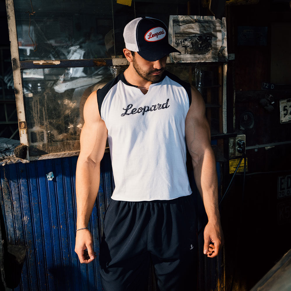 Garage High Performance Cut Off Sleeveless Navy