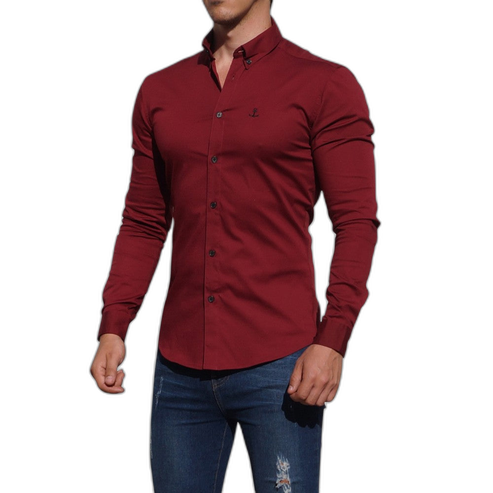 Camisa Vino Manga Larga Vino