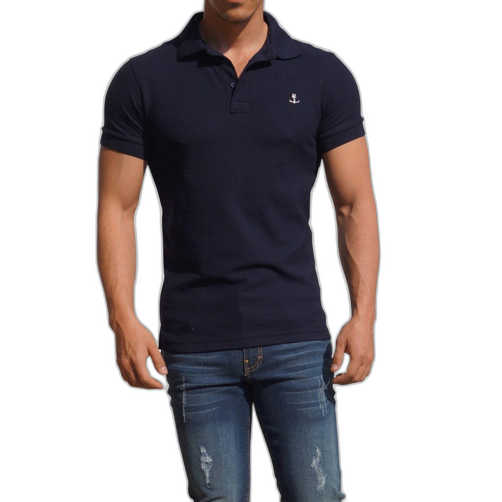 Polo Marino Manga Corta Marino Metal Emblem