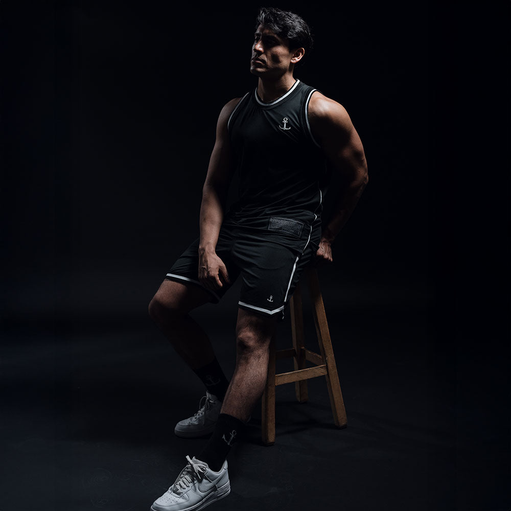 Outfit Mamba State Full Black Anchor Logo