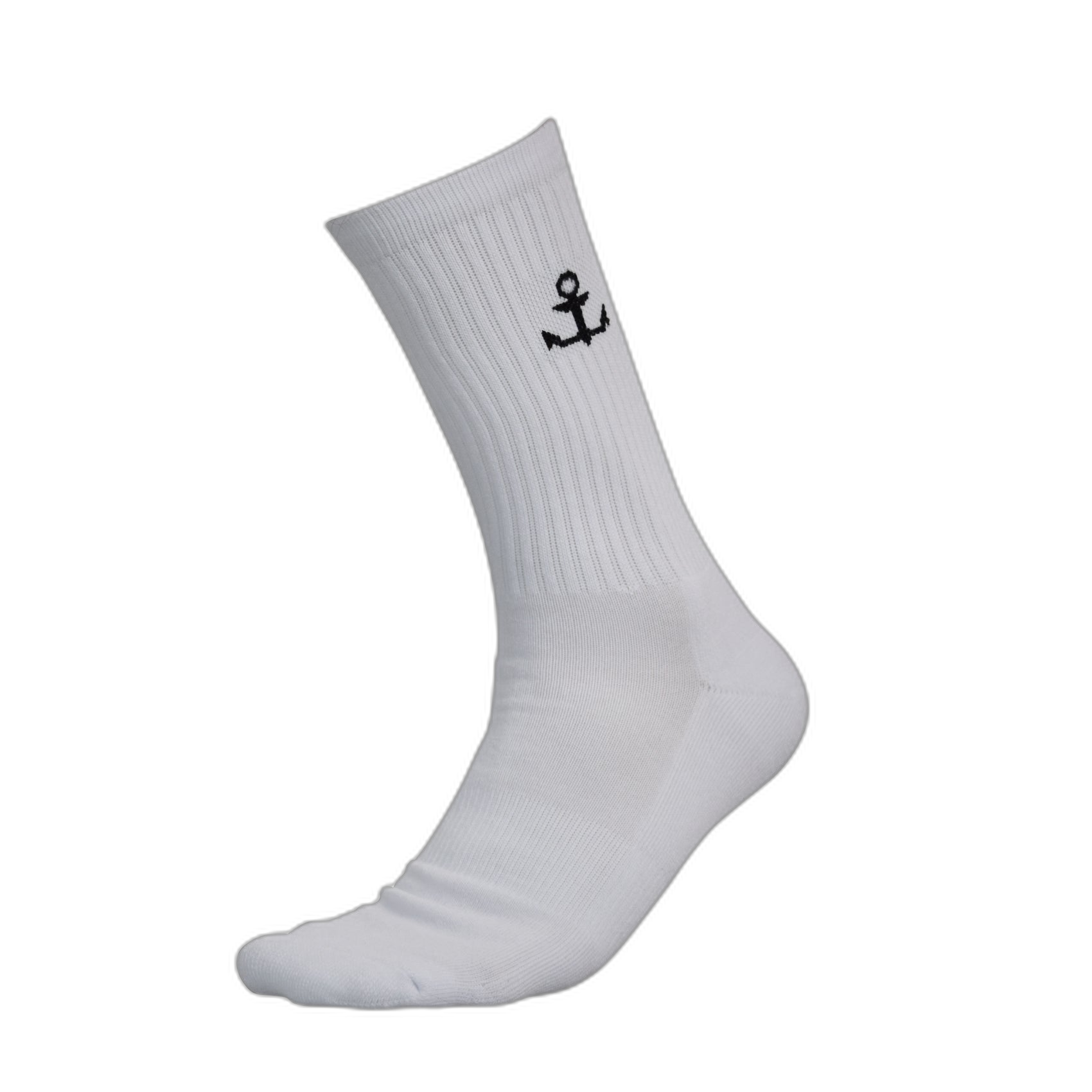 Calceta Blanca Logo Chico Negro