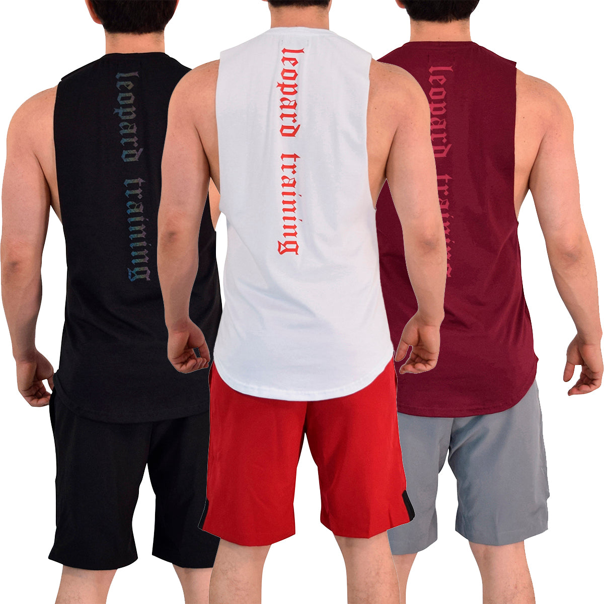 Legacy Sleeveless 3 Pack Black White Litmus - White Red Red - Burgundy White Burgundy