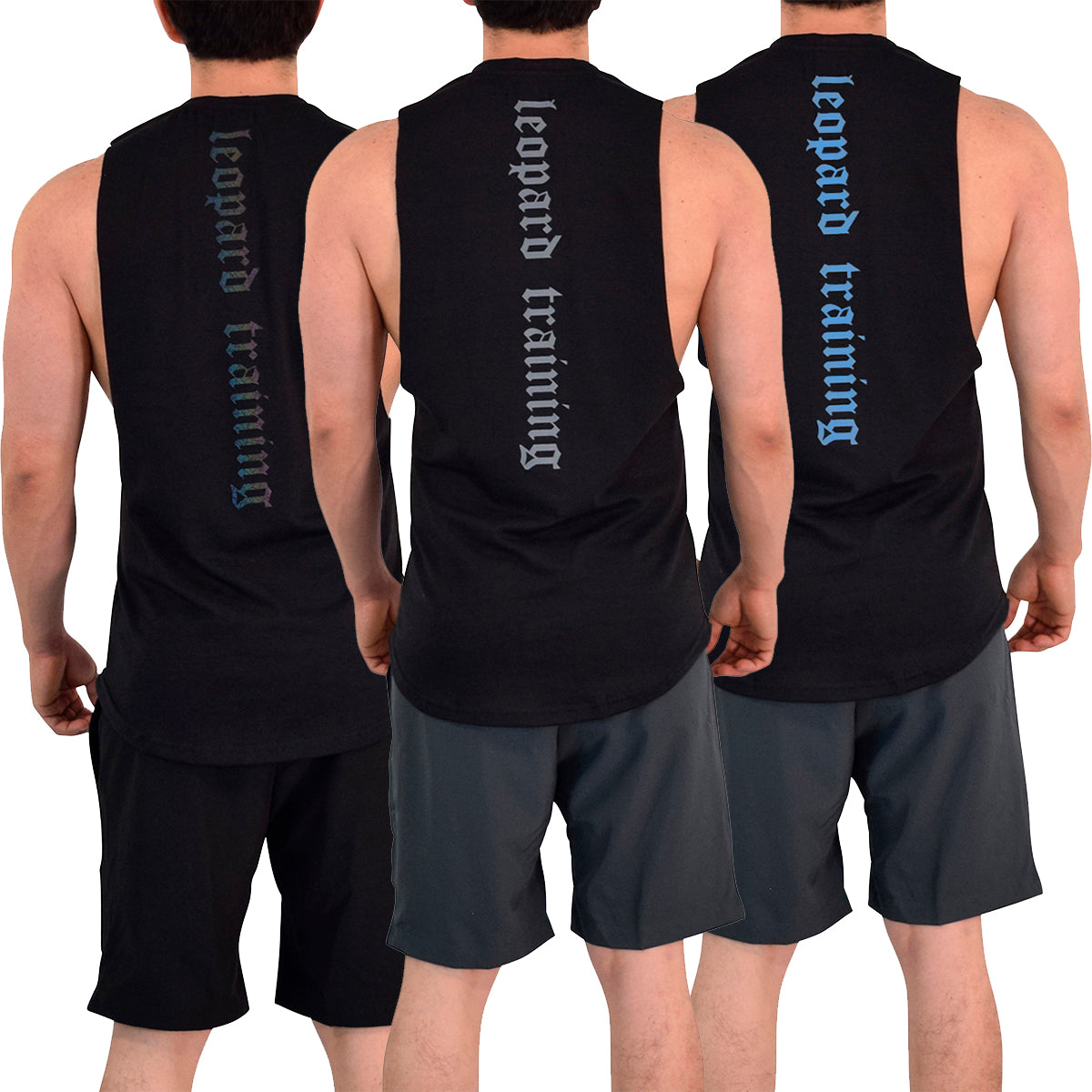 Legacy Sleeveless 3 Pack Black White Litmus - Black Gray Gray - Black Blue Blue