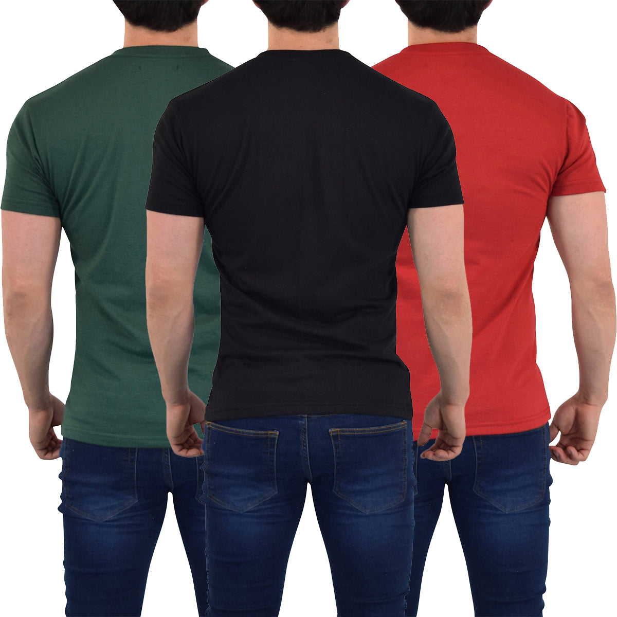Everyday Regular Fit Shirt 3 Pack Marino - Verde - Rojo