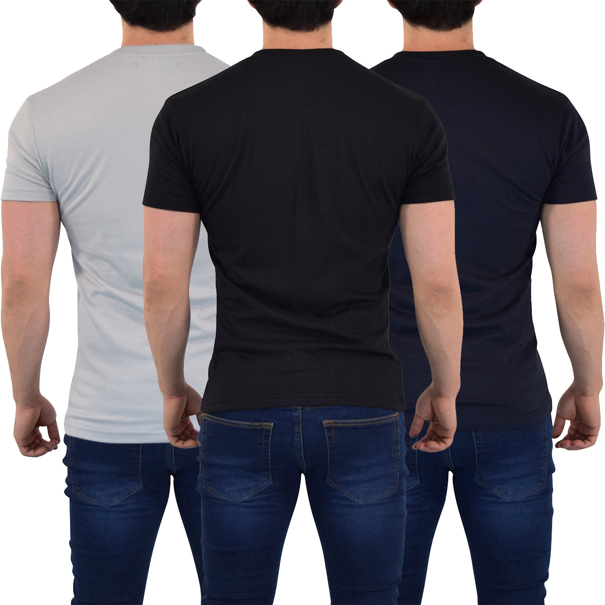 Everyday Regular Fit Shirt 3 Pack Marino - Gris - Negro