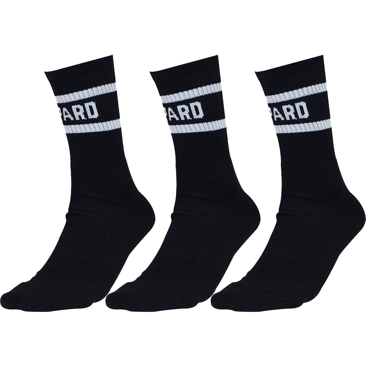 Calcetas 3 Pack Negro Logo Blanco