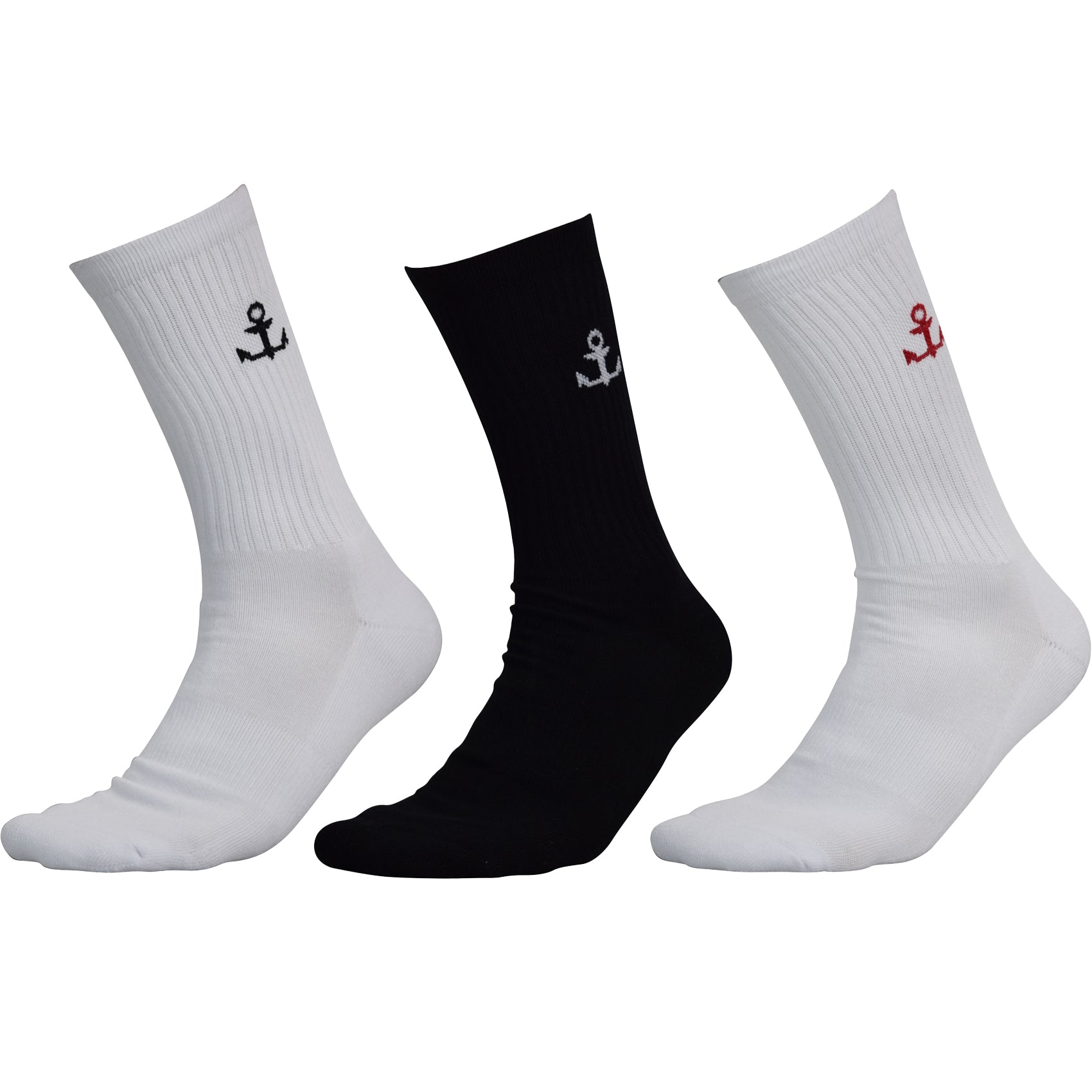Calcetas 3 Pack  Blanca Logo Negro - Blanca Logo Rojo - Negra Logo Blanco