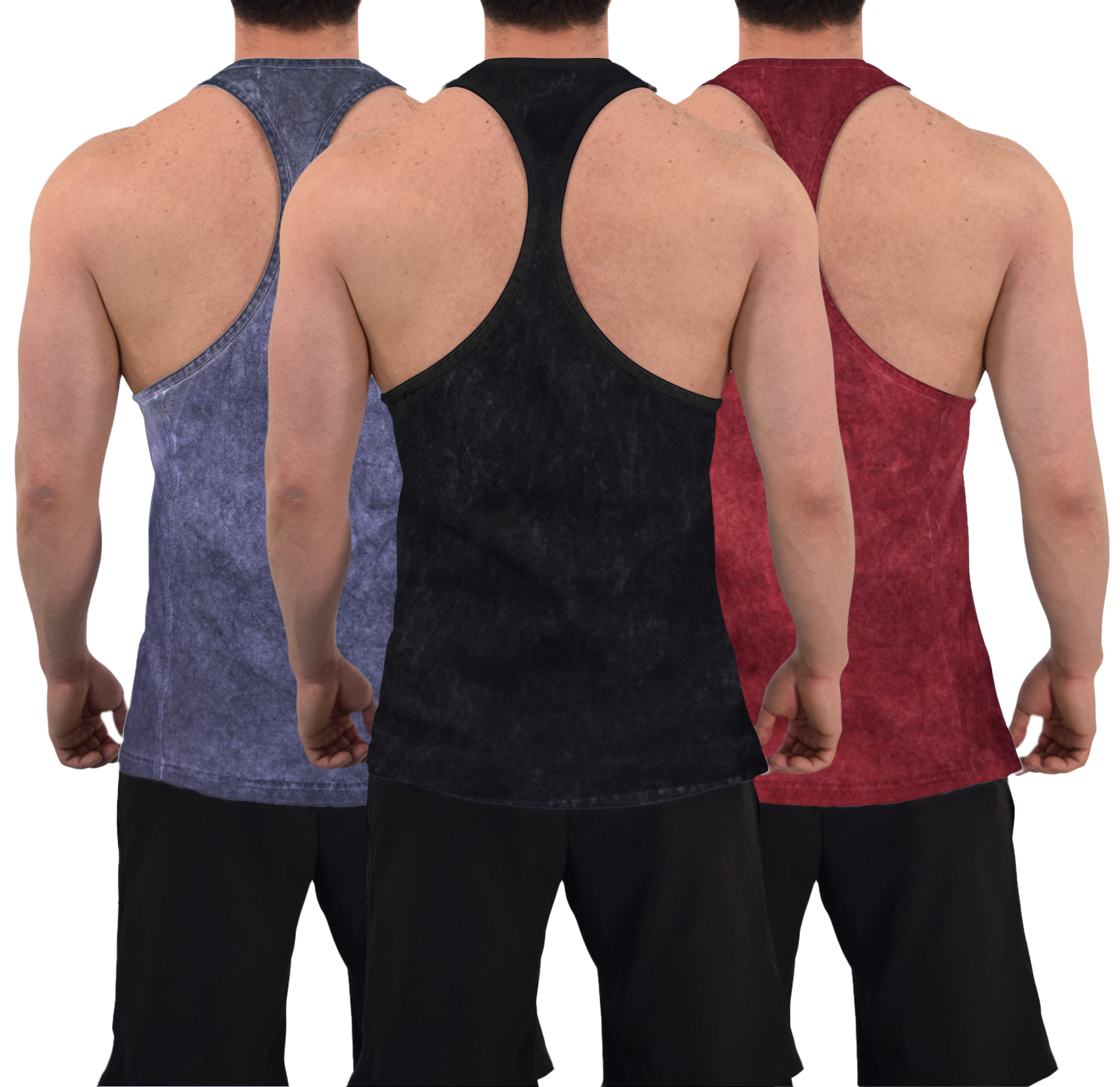 Gym Stringer Tank 3 Pack Iconic Acid Negro - Marino - Vino