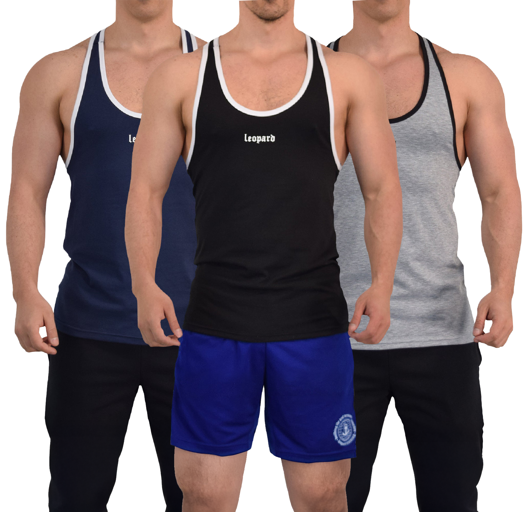 Powerhouse Tank 3 Pack Marino - Gris Jaspe - Negro