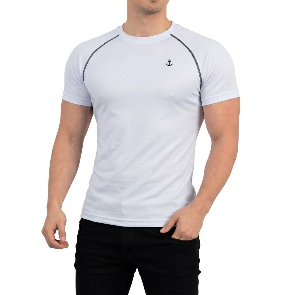 Playera Heritage Ranglan Slim Fit White