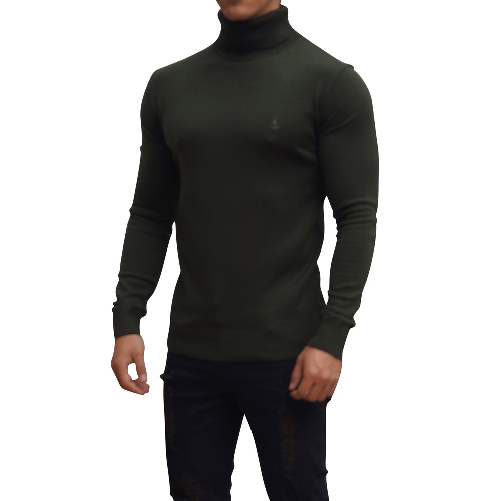 Roll Neck Sweater Verde Bosque