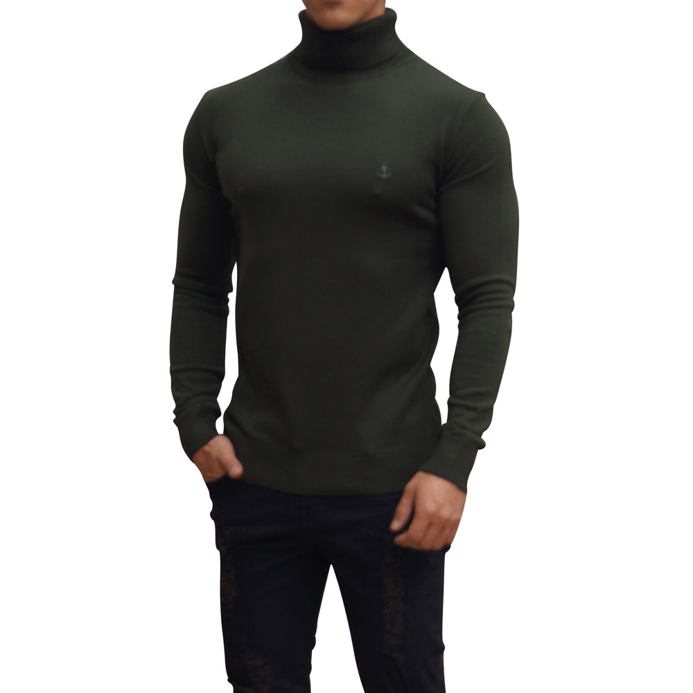 Roll Neck Sweater Verde Bosque