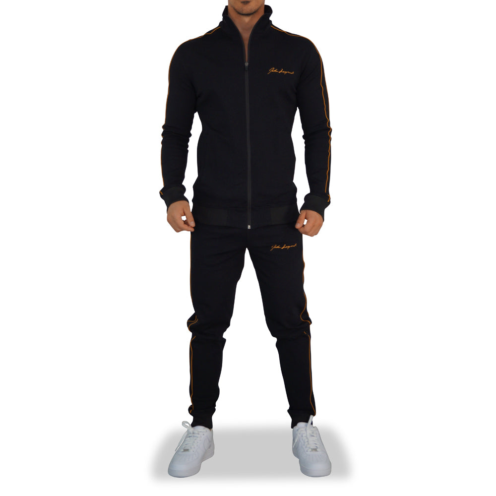 Scuderia Tracksuit Negro Logo Dorado
