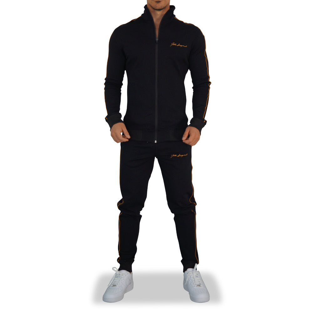 Scuderia Tracksuit Negro Logo Dorado