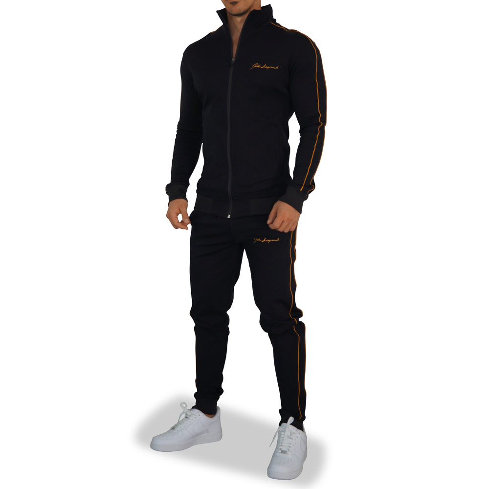 Scuderia Tracksuit Negro Logo Dorado
