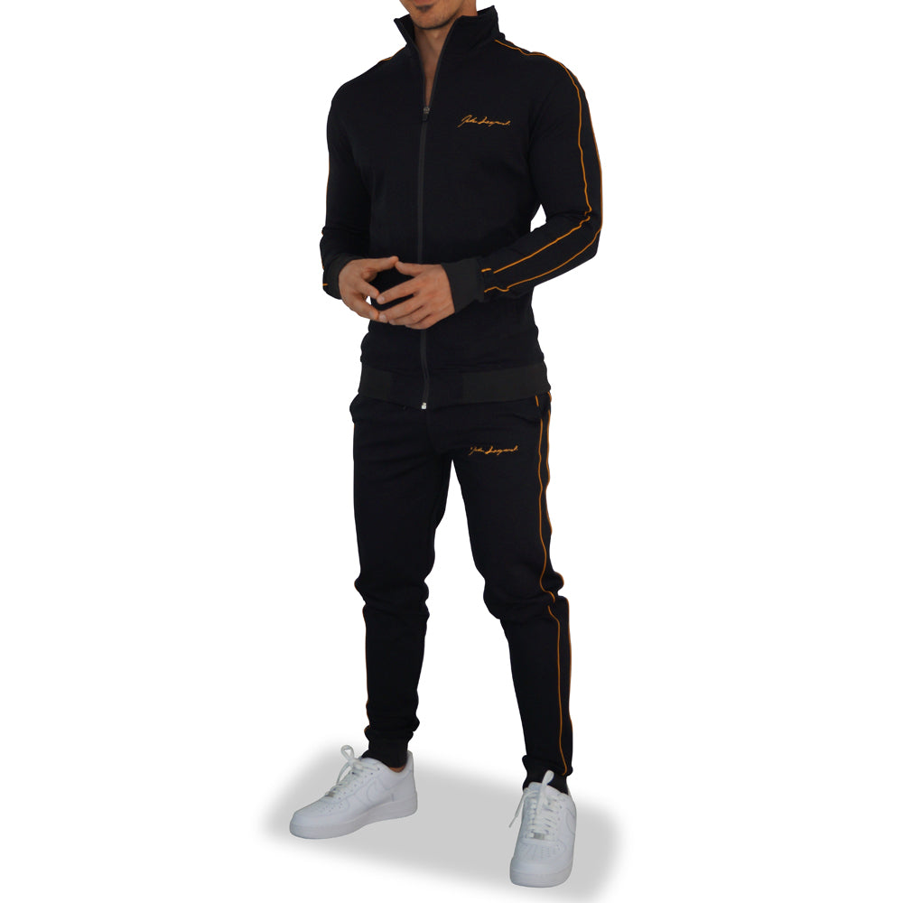Scuderia Tracksuit Negro Logo Dorado