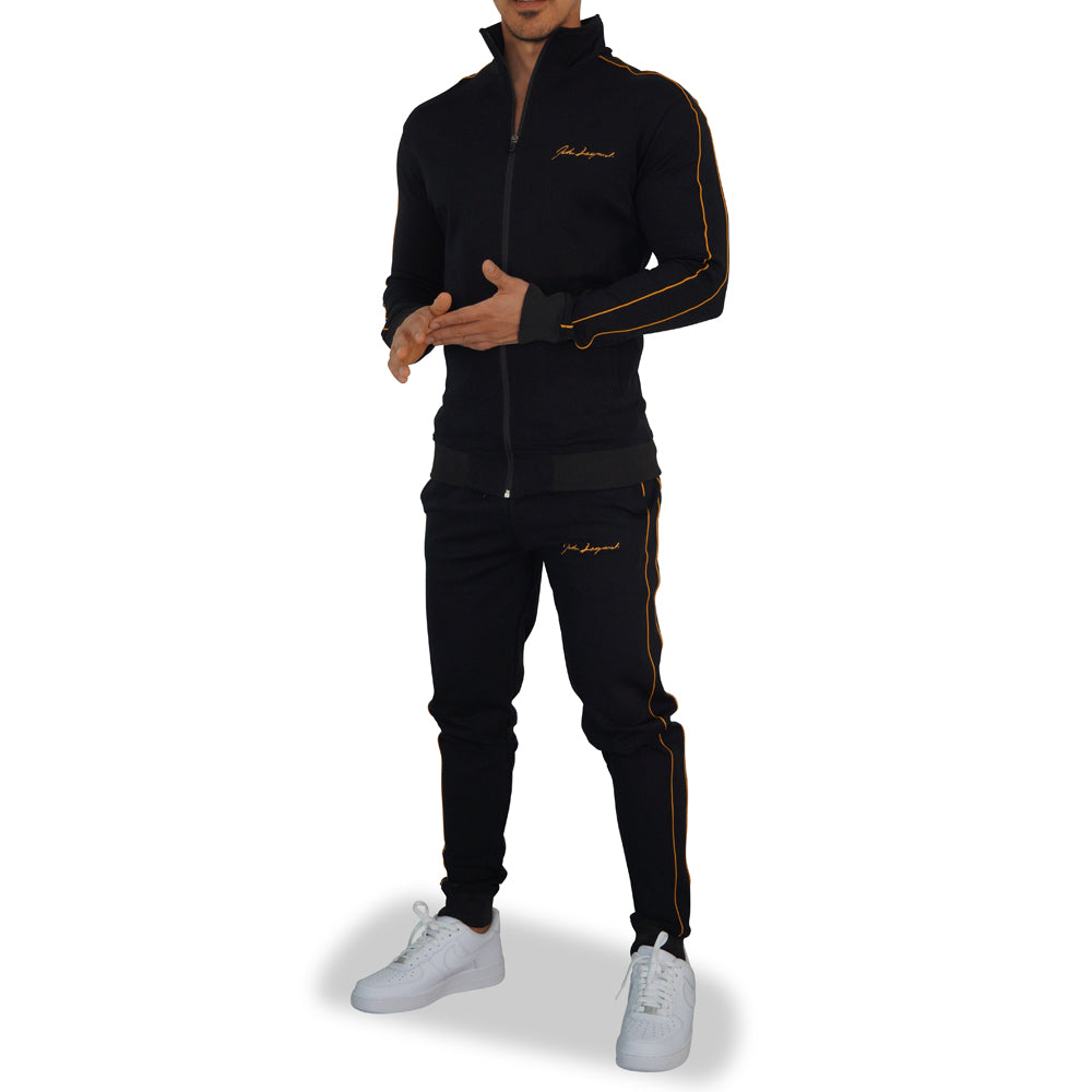 Scuderia Tracksuit Negro Logo Dorado