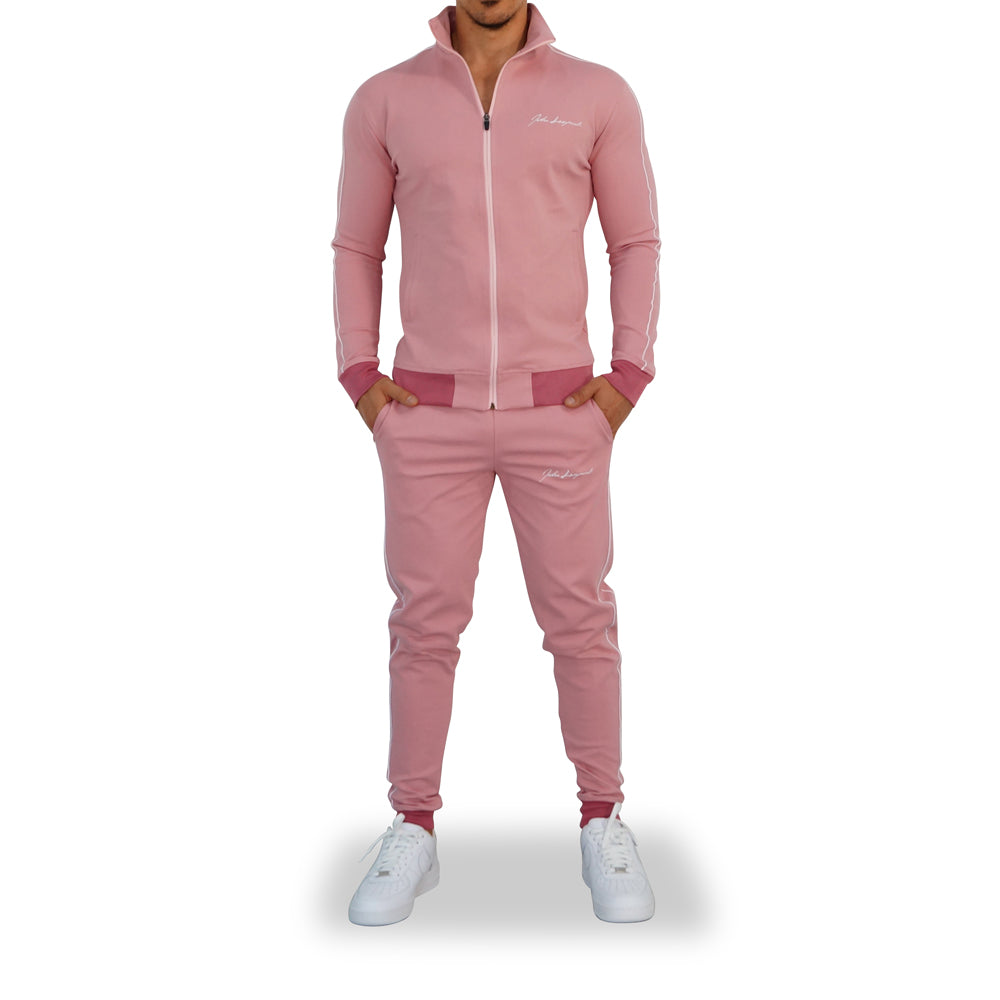 Scuderia Tracksuit Pink Logo White