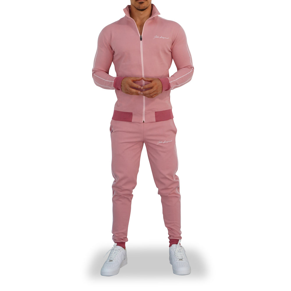 Scuderia Tracksuit Pink Logo White