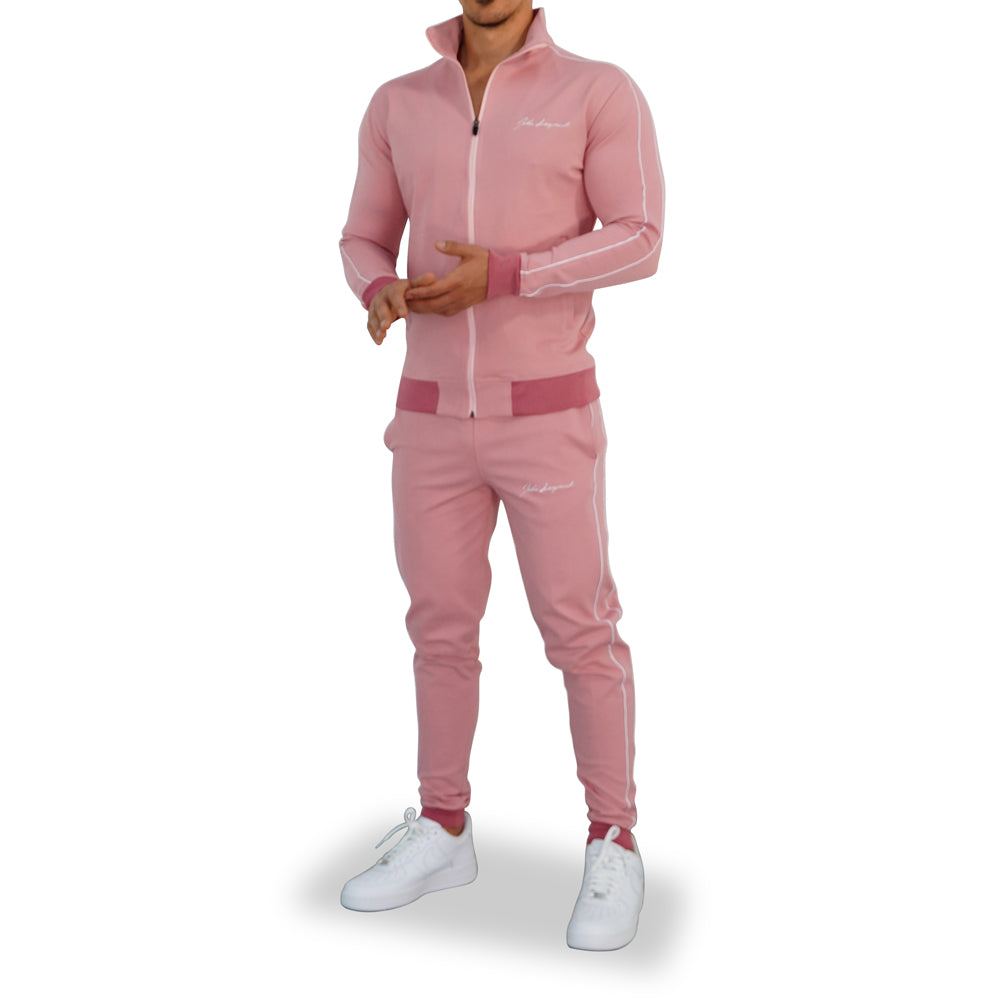 Scuderia Tracksuit Pink Logo White