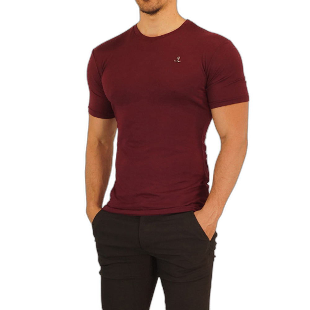 Playera Manga Corta Vino Metal Emblem