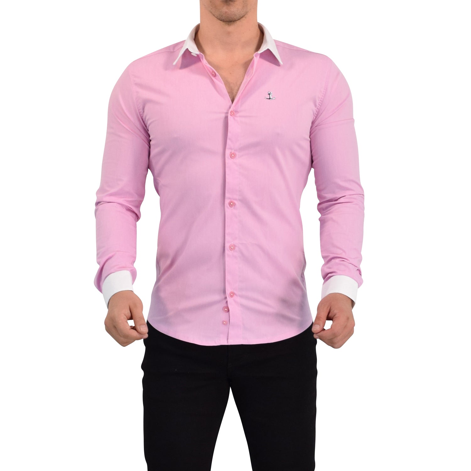 Camisa Wallstreet Metal Emblem Light Pink