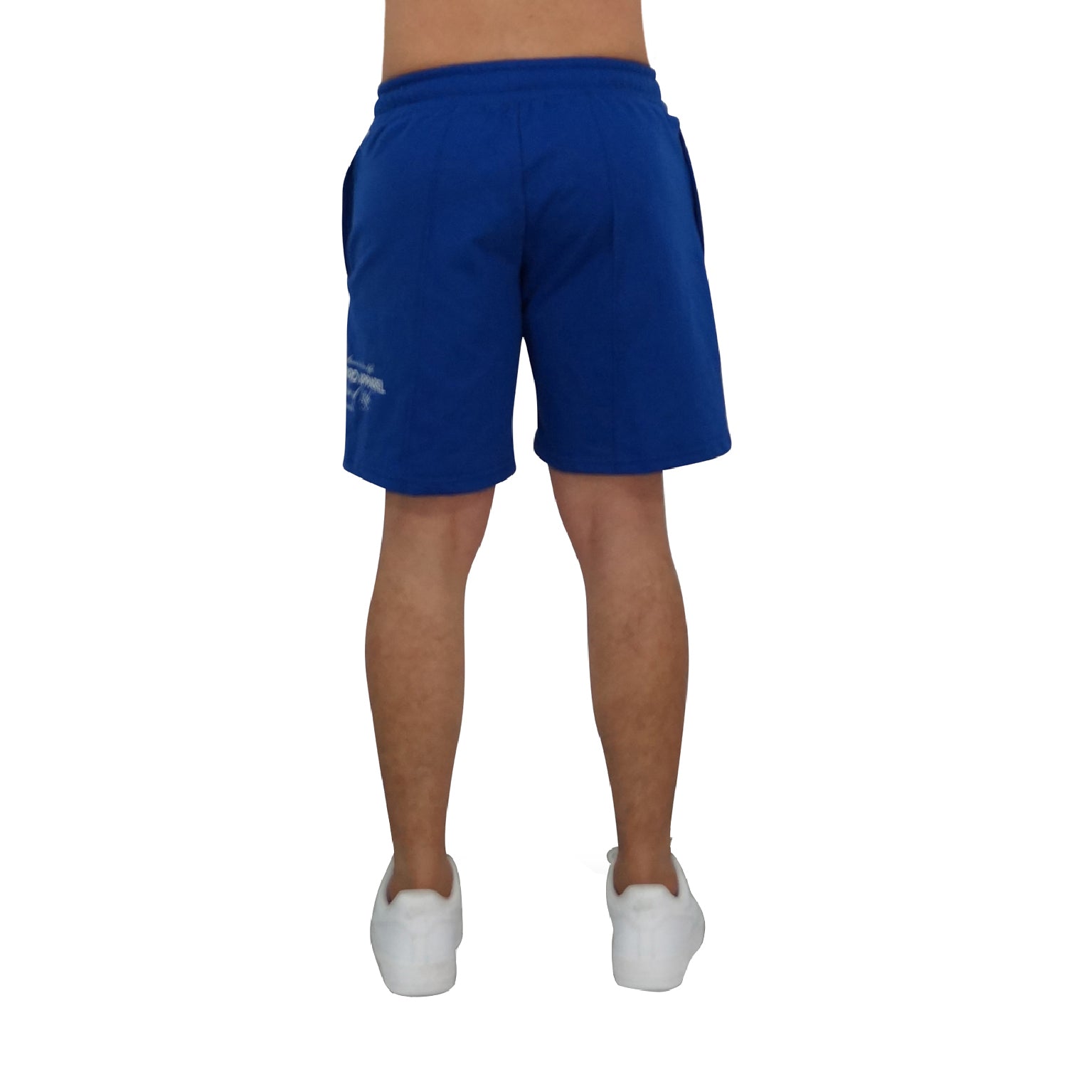 Fleece Short Royal Blue Perspective Logo White