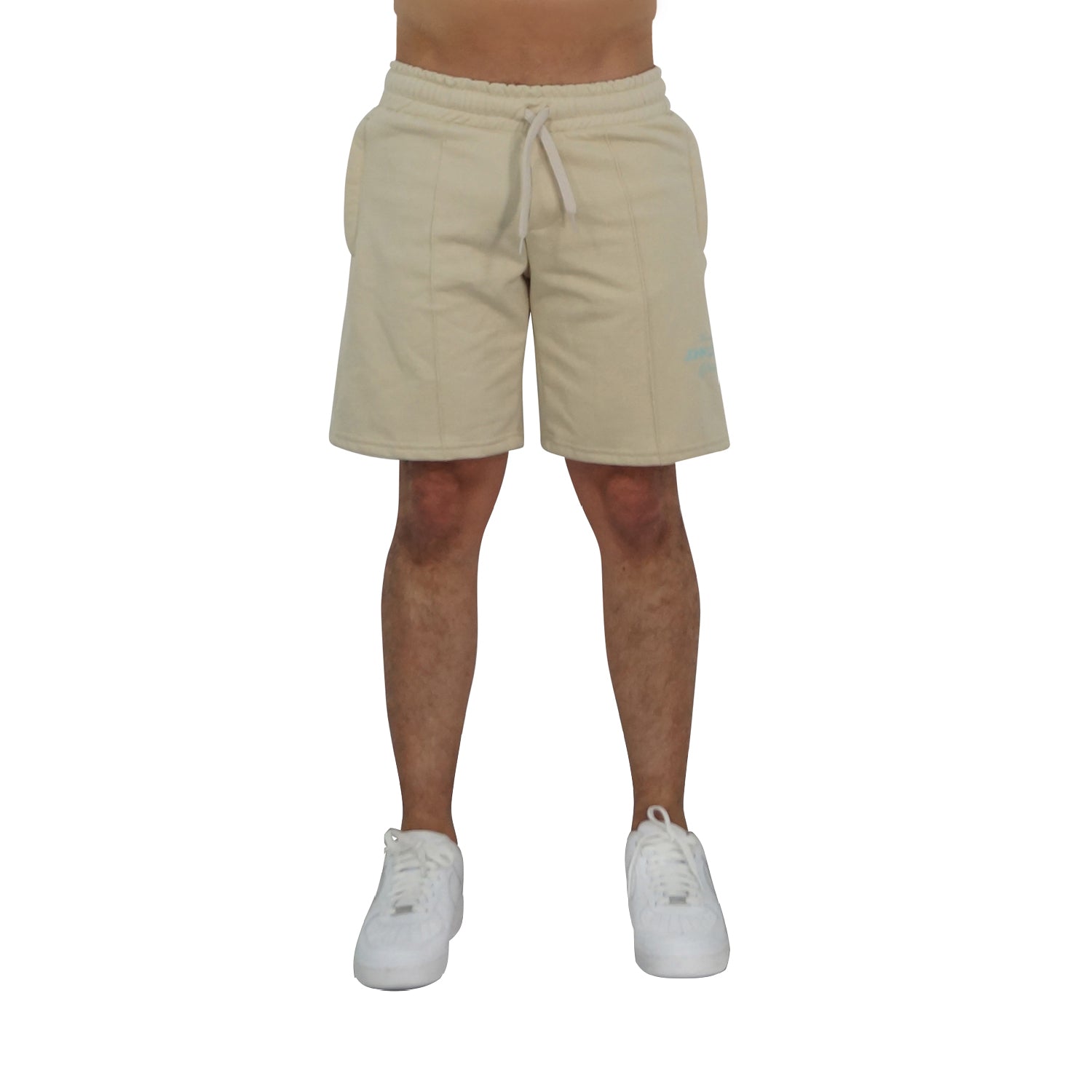 Fleece Short Sand Perspective Logo