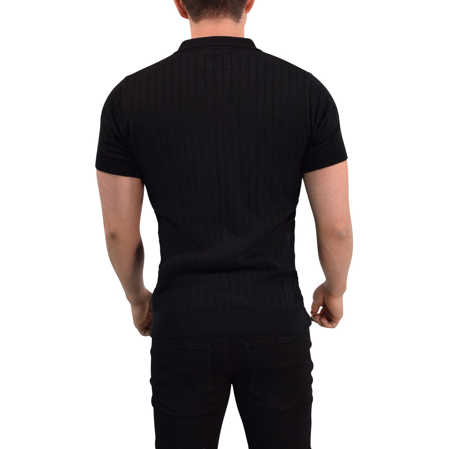 Hollywood Knitted Polo Black