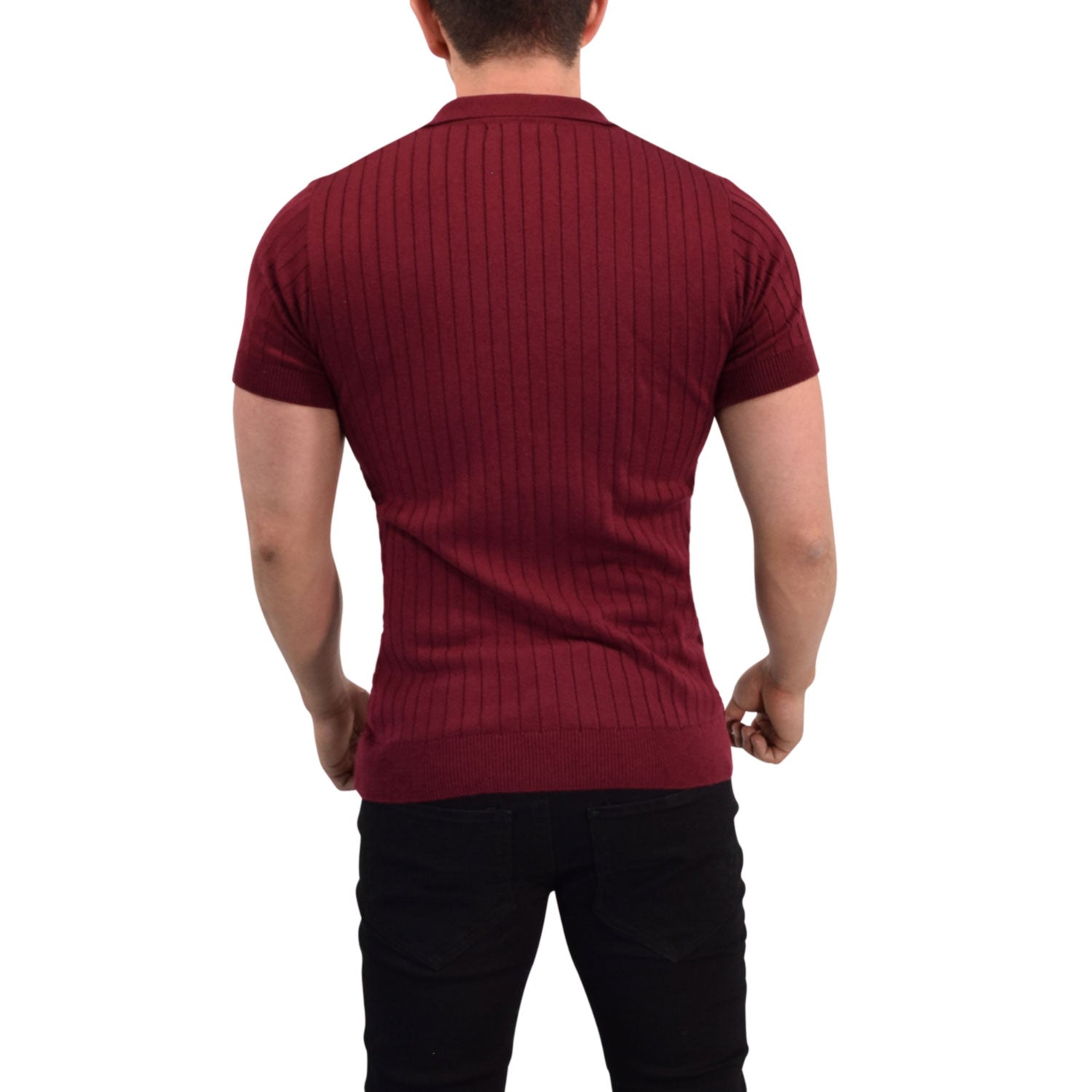 Hollywood Knitted Polo Red Wine