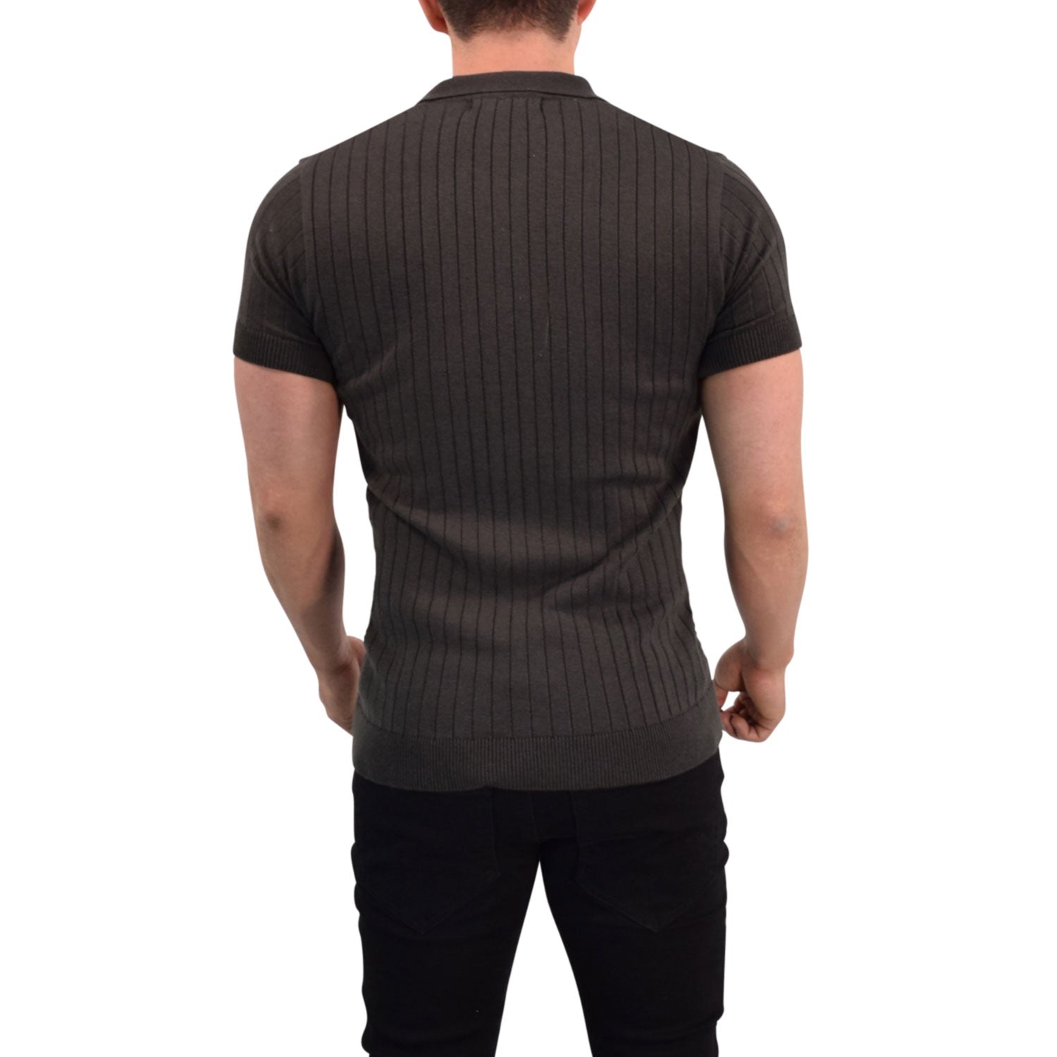 Hollywood Knitted Polo Steelgray