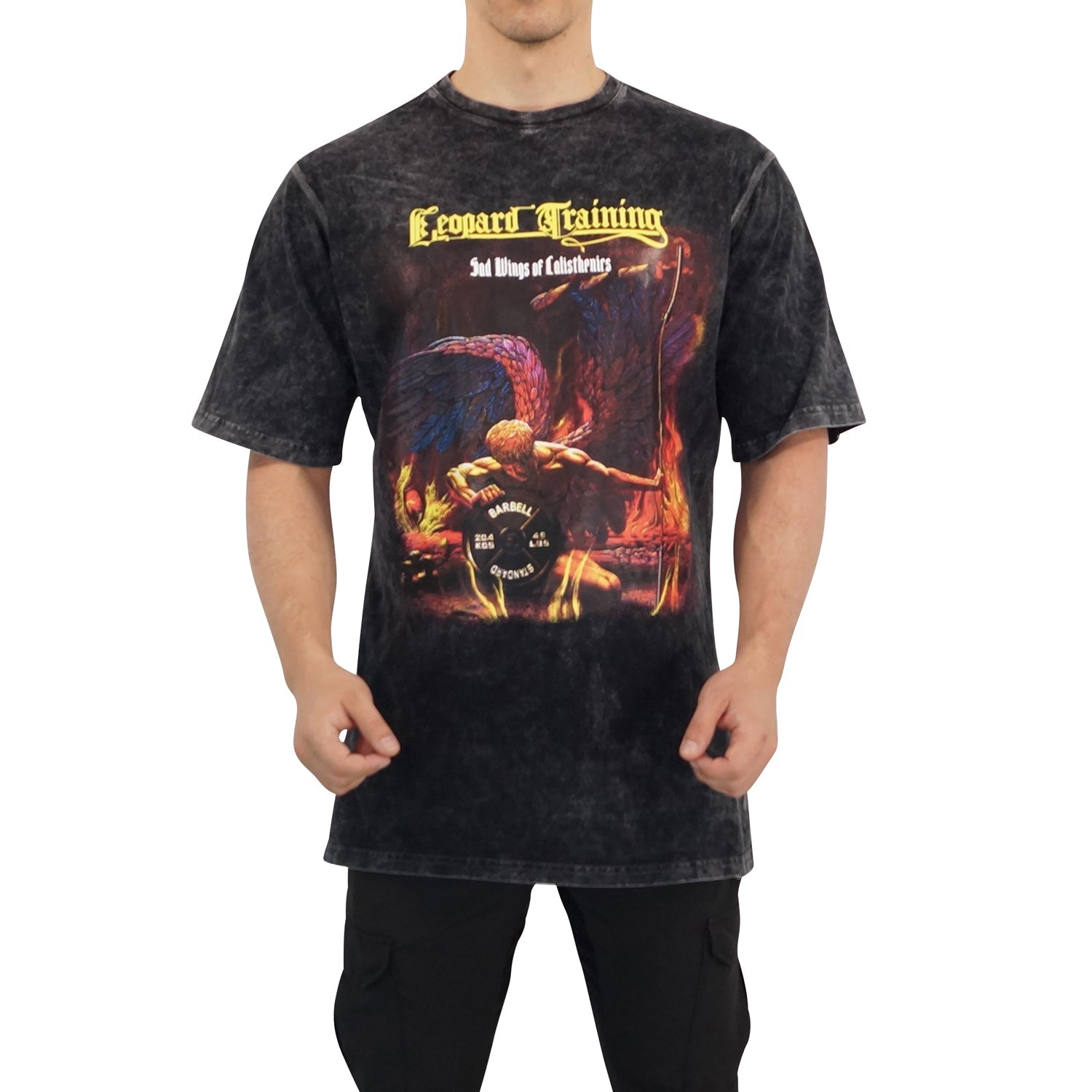 Oversized Acid Wash Sad Wings T-shirt.