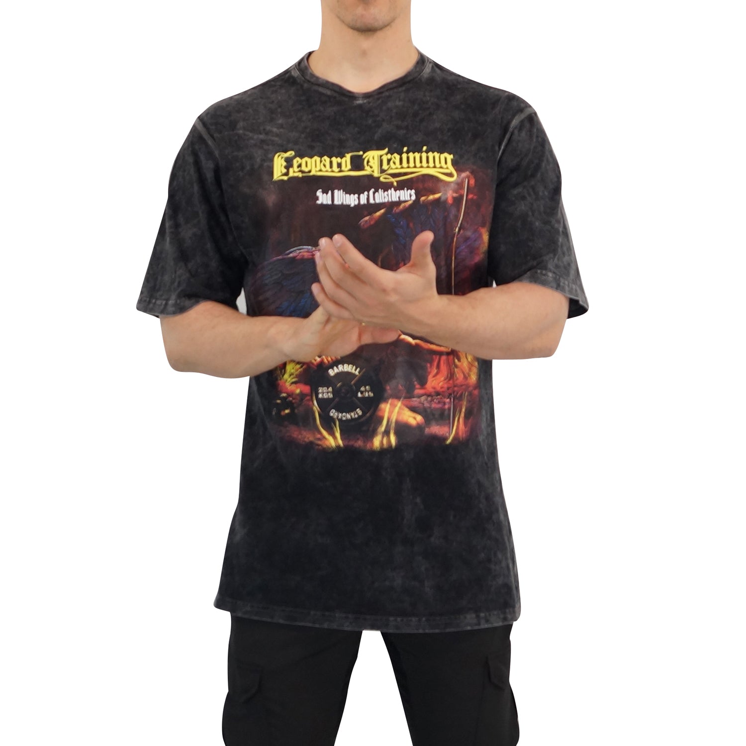 Oversized Acid Wash Sad Wings T-shirt.