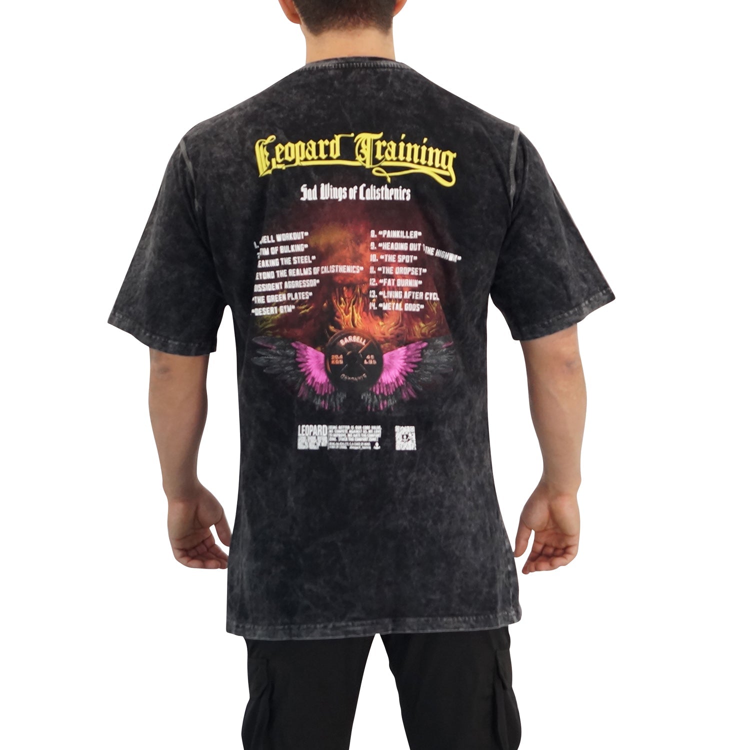 Oversized Acid Wash Sad Wings T-shirt.