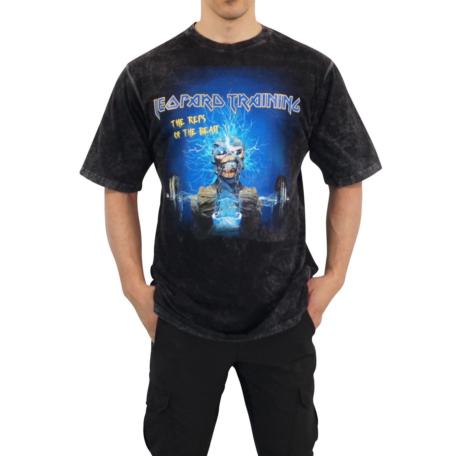Playera Oversized Acid Wash Electric Ez Bar.