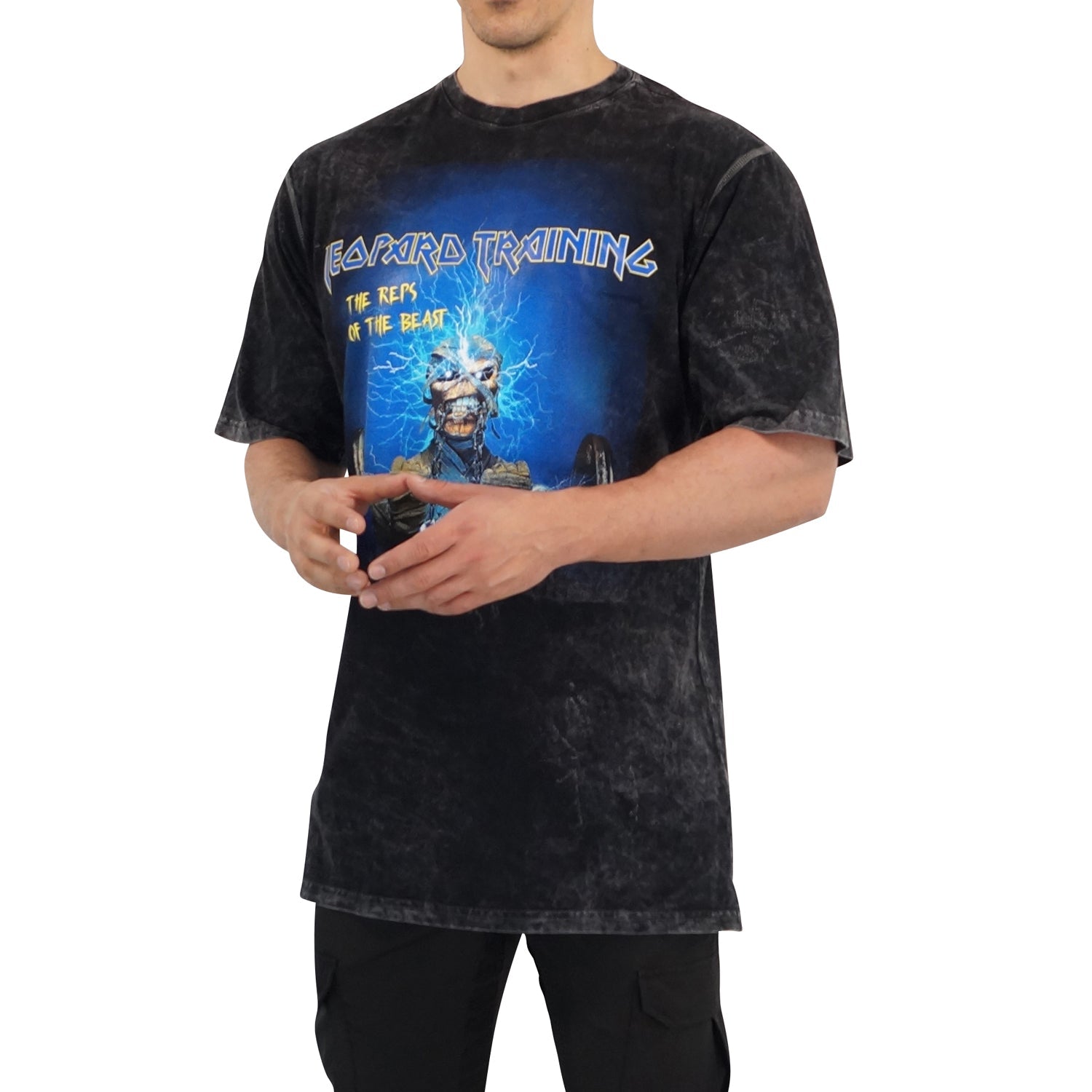 Playera Oversized Acid Wash Electric Ez Bar.