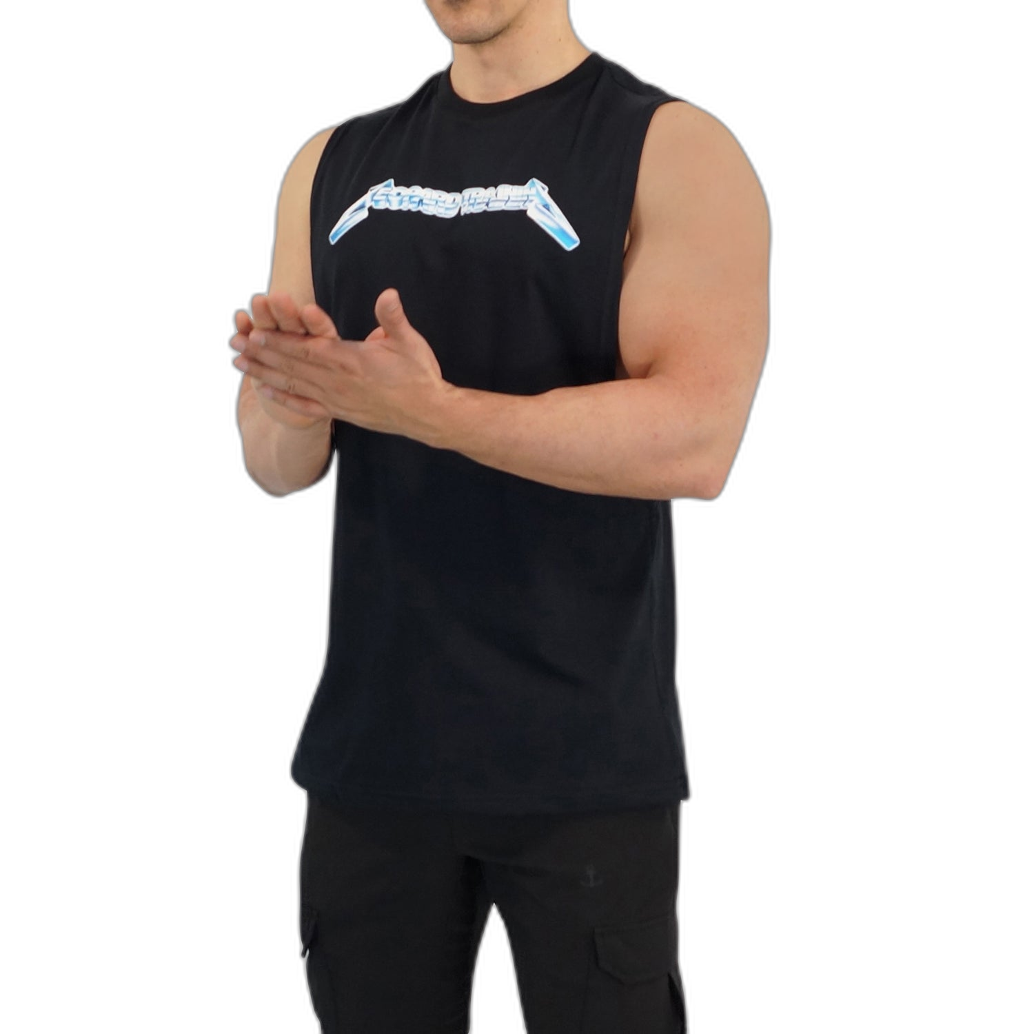 Playera Oversized Sleeveless Lightning Logo