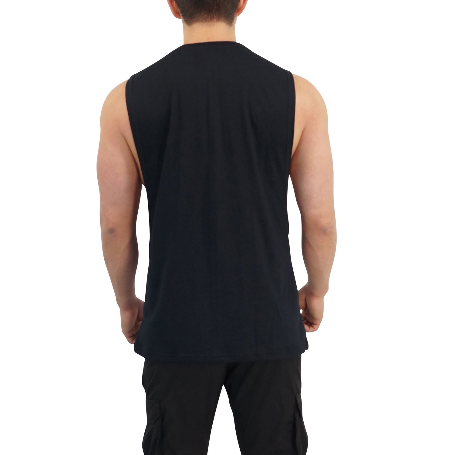 Oversized Sleeveless Lightning Logo T-Shirt
