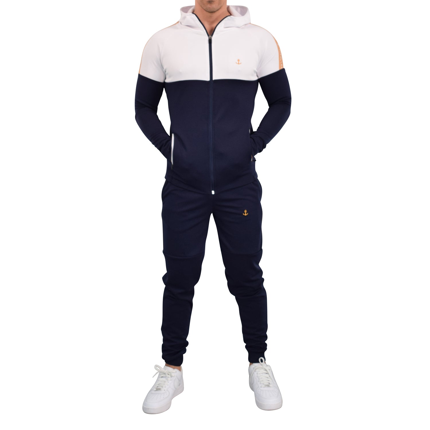 Sigma Tracksuit Navy/White Gold