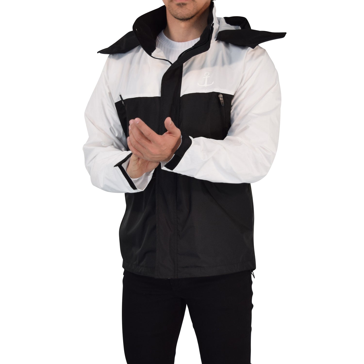 Windbreaker Jacket White Contrast