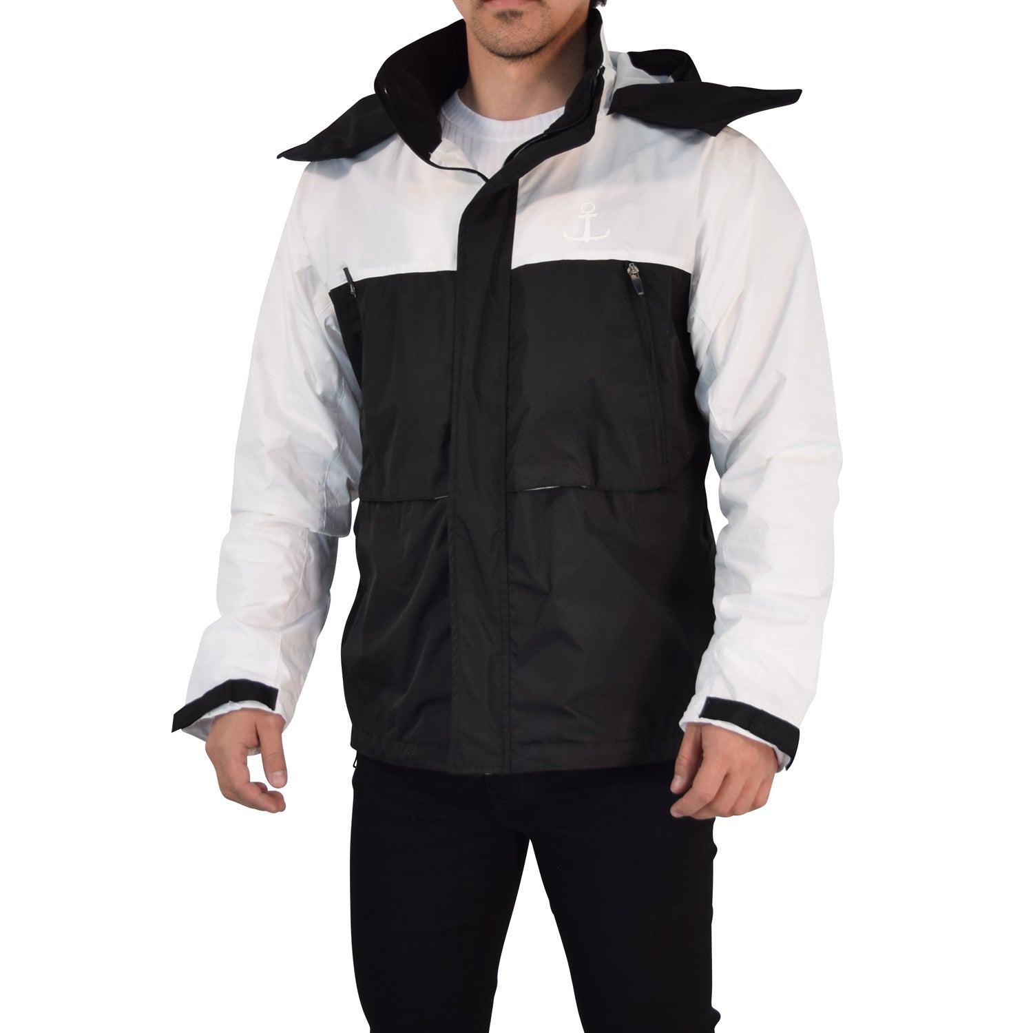 Windbreaker Jacket White Contrast