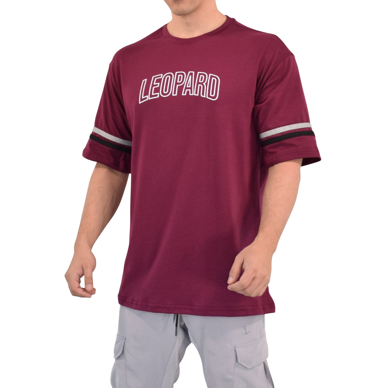Oversized Varsity Burgundy T-shirt