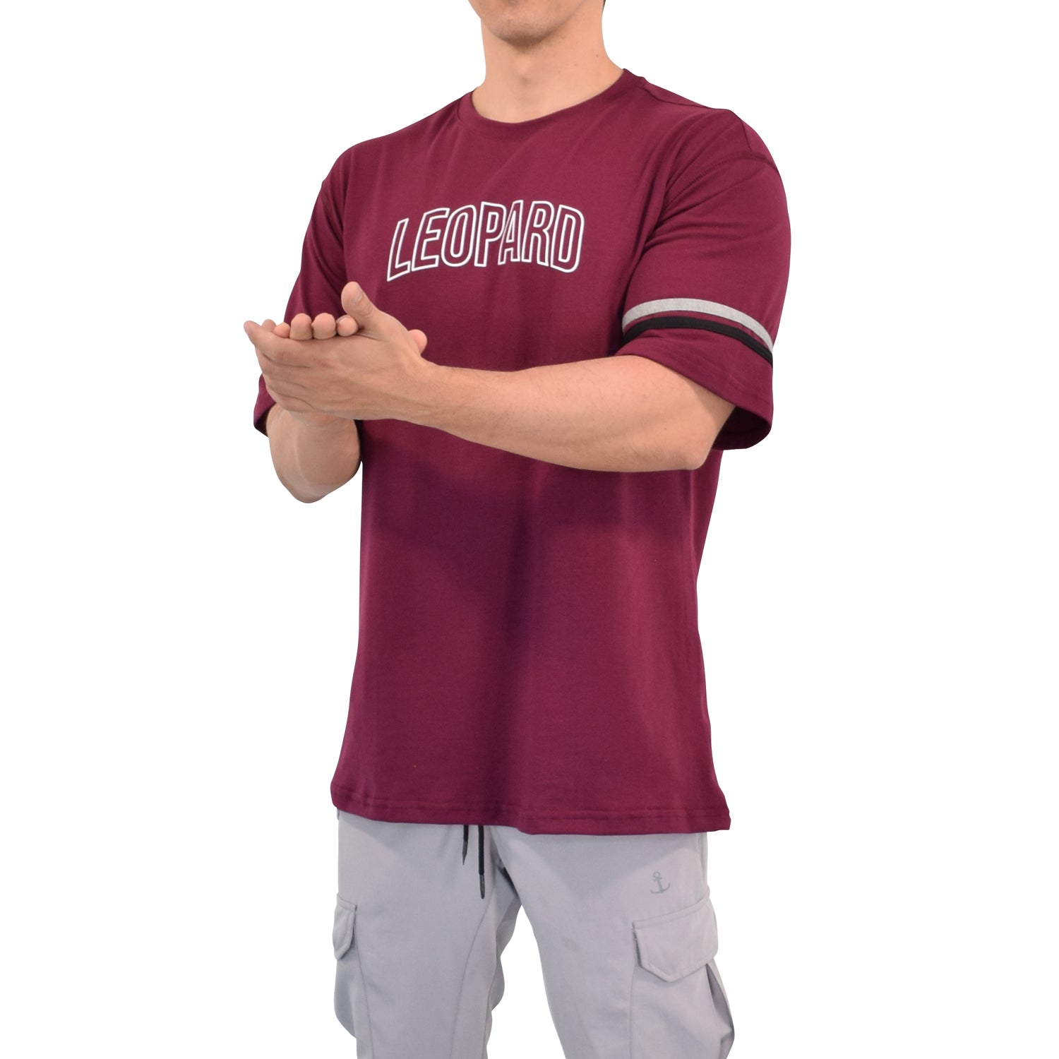 Oversized Varsity Burgundy T-shirt