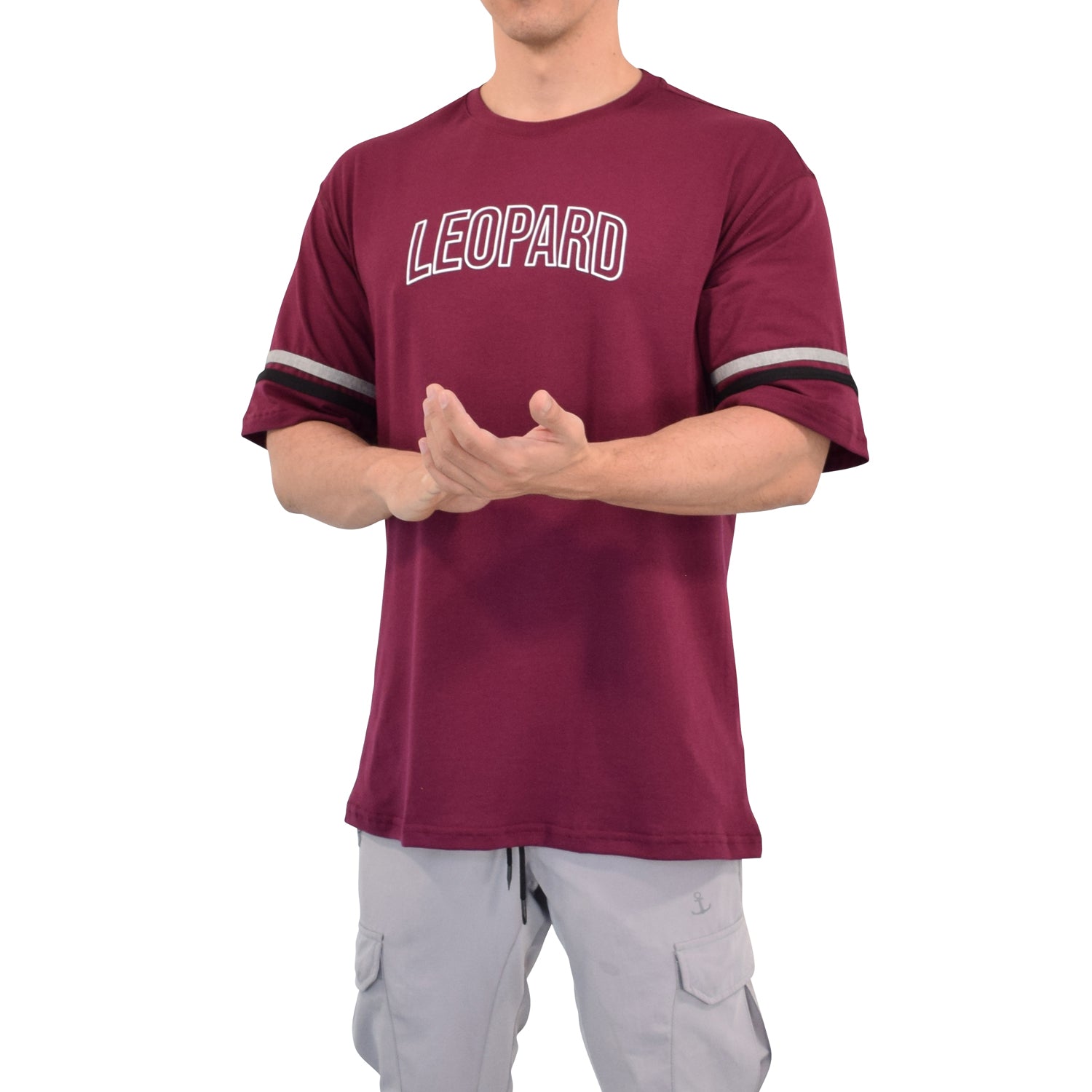 Oversized Varsity Burgundy T-shirt