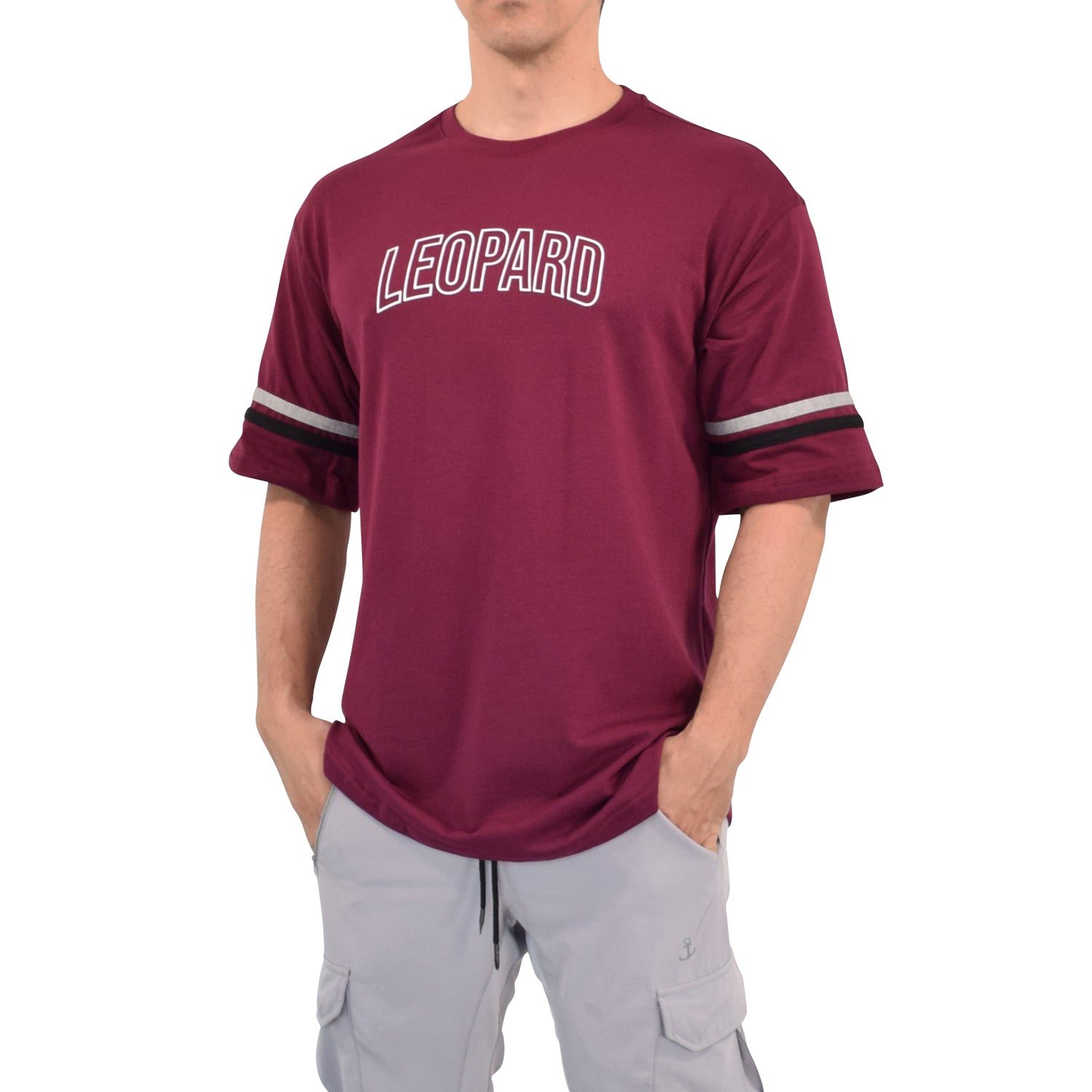 Oversized Varsity Burgundy T-shirt
