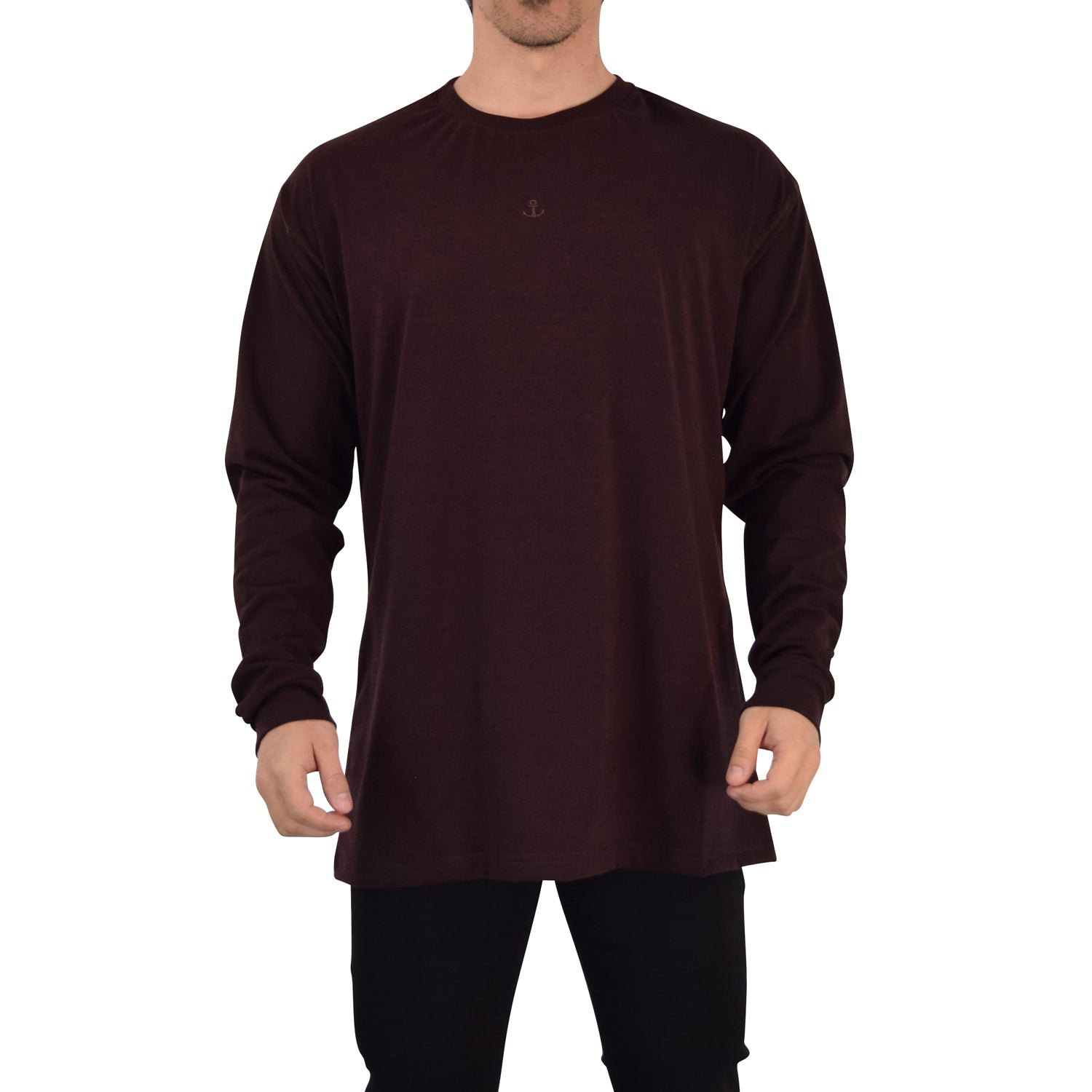 Playera Oversized Manga Larga Stealth Brown