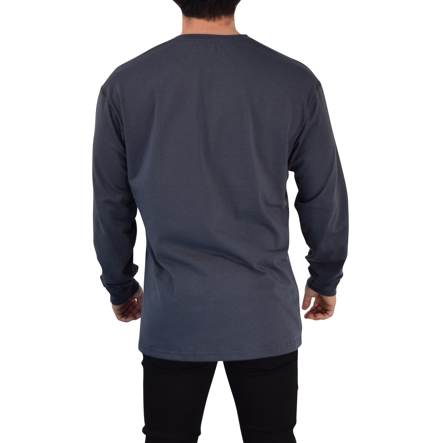 Playera Oversized Manga Larga Stealth Dark Gray