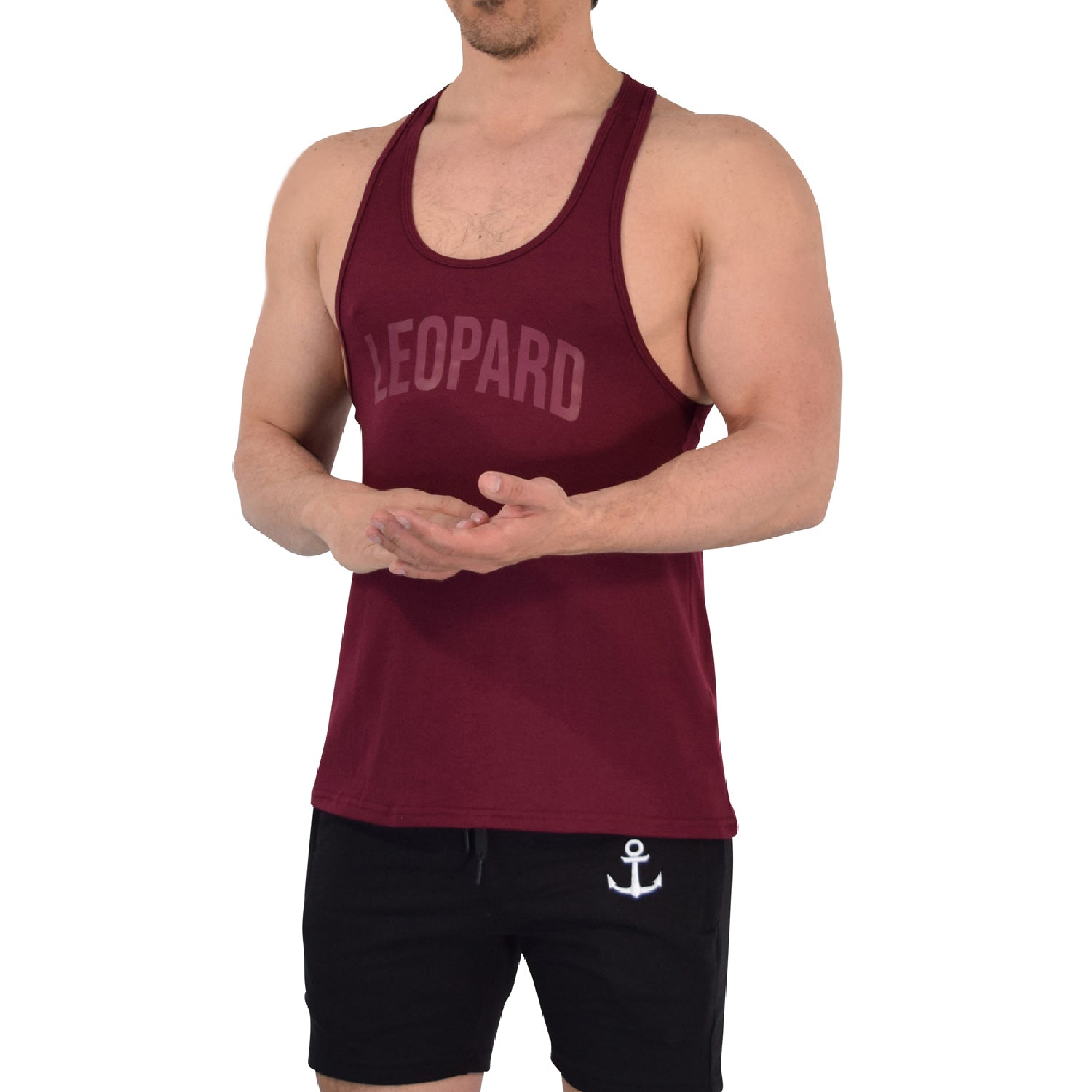 Gym Stringer Tank Varsity Full Burgundy