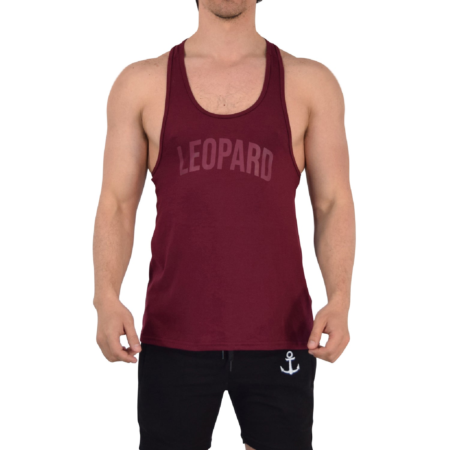 Gym Stringer Tank Varsity Full Burgundy