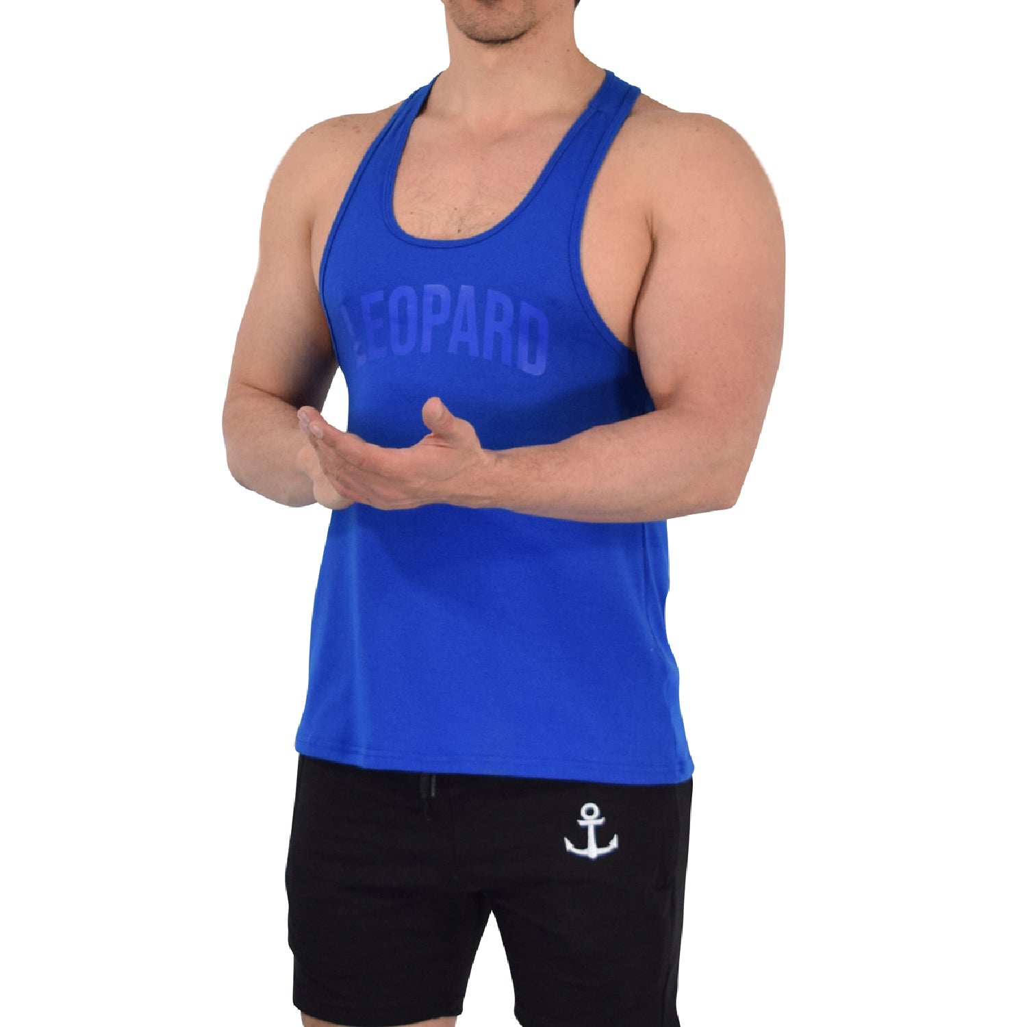 Gym Stringer Tank Varsity Full Royal
